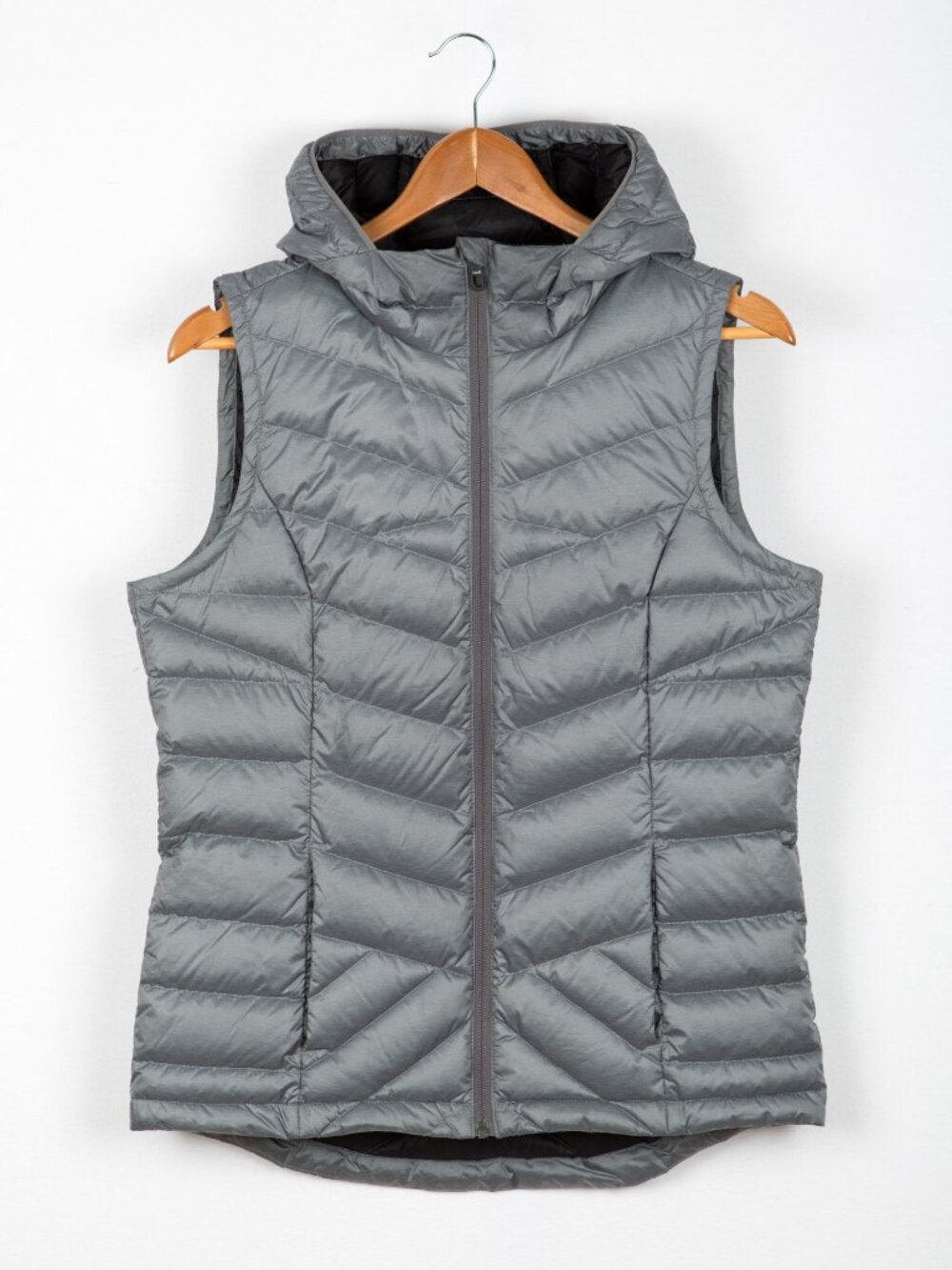 Lole Rose Packable Premium Real Down & Feather Puffer Vest Gray Size M LUW0561